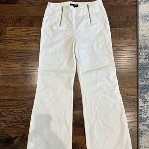 Pink Tartan White denim pants